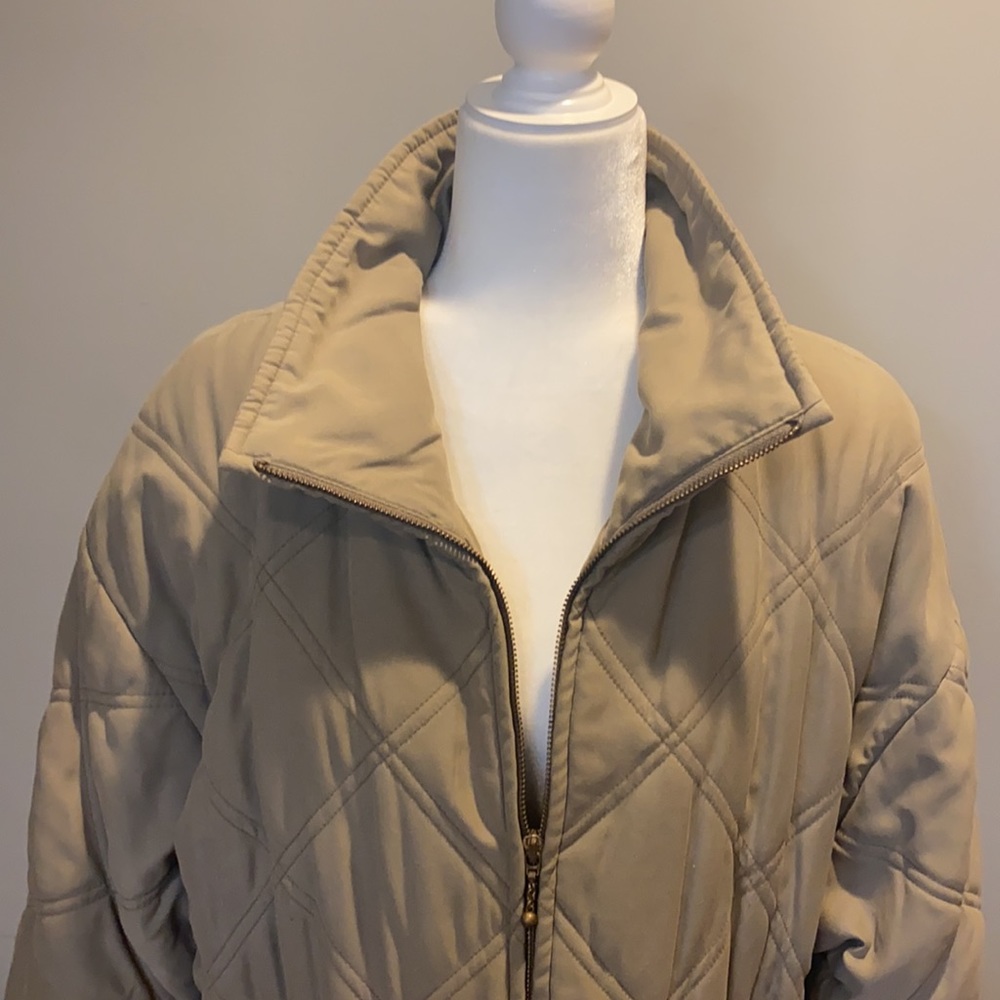 🌞 Preston & York quilted coat jacket front zip size L - Picture 6 of 12